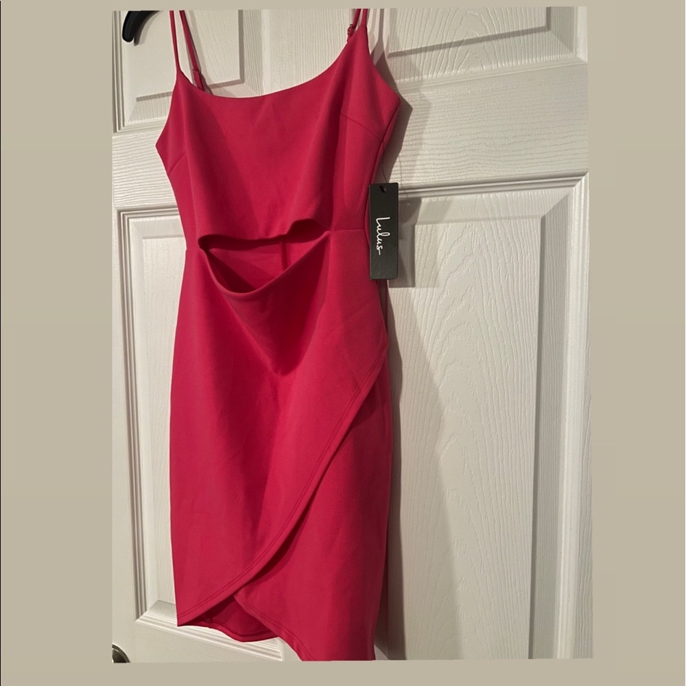 Hot pink Lulu’s mini dress